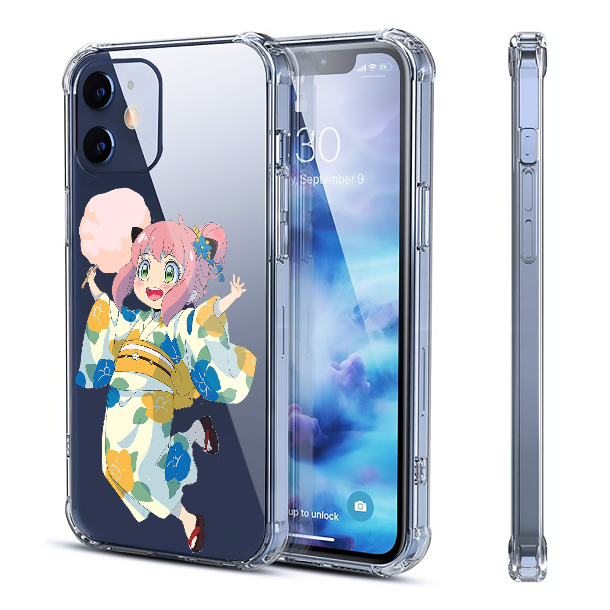 （画像用） SPY×FAMILY间谍家家酒 【iPhone 12シリーズ対応】透明スマホケース（クリアソフトケース）